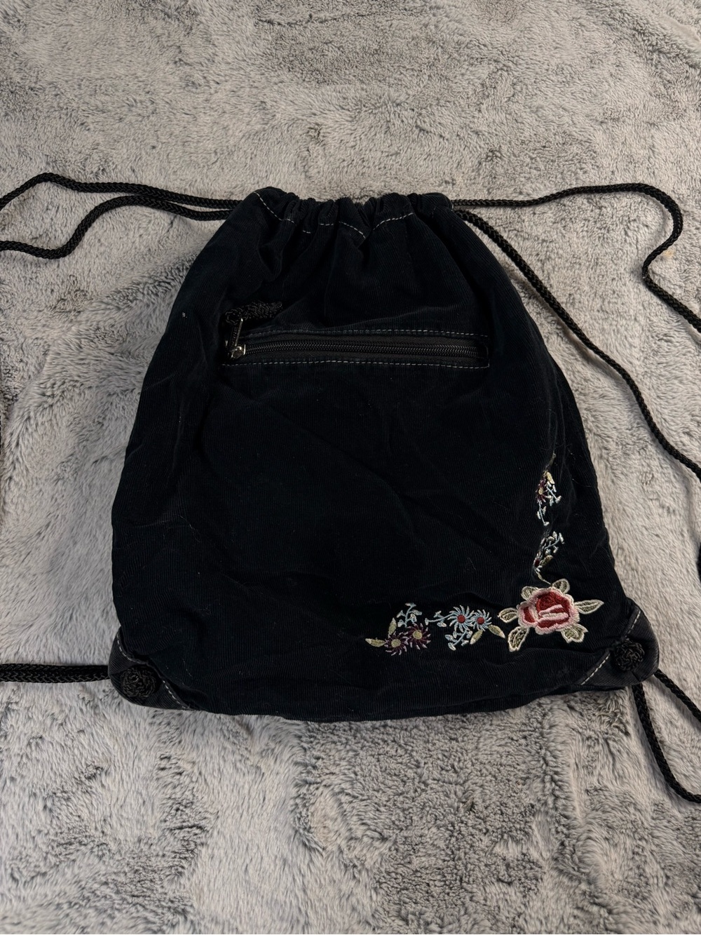 Vintage drawstring backpack